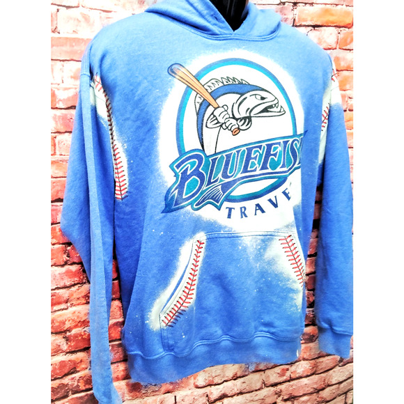 Bridgeport Bluefish Vintage SweatShirt Gildan Tag Size M Minor League Baseball - Picture 3 of 8